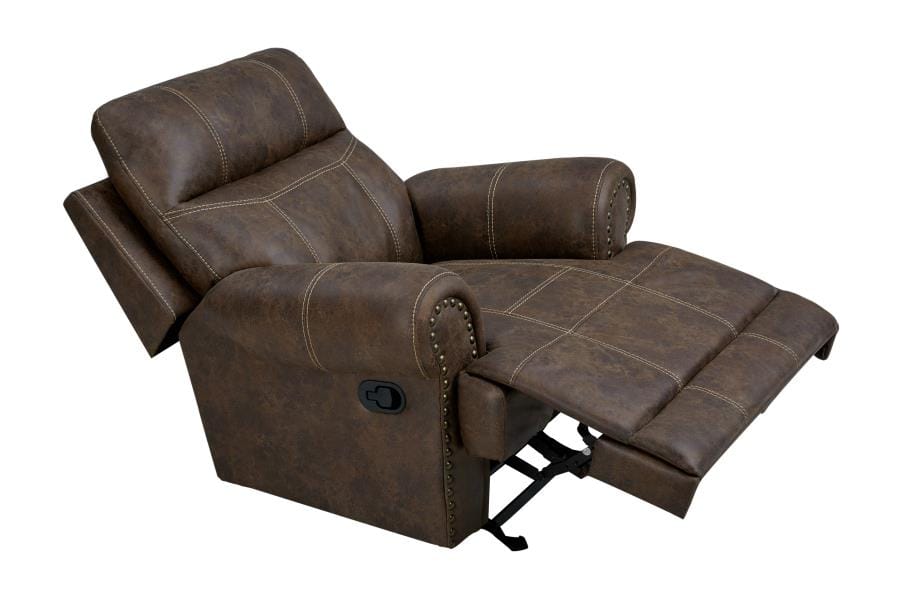 Brixton Upholstered Glider Recliner Buckskin Brown