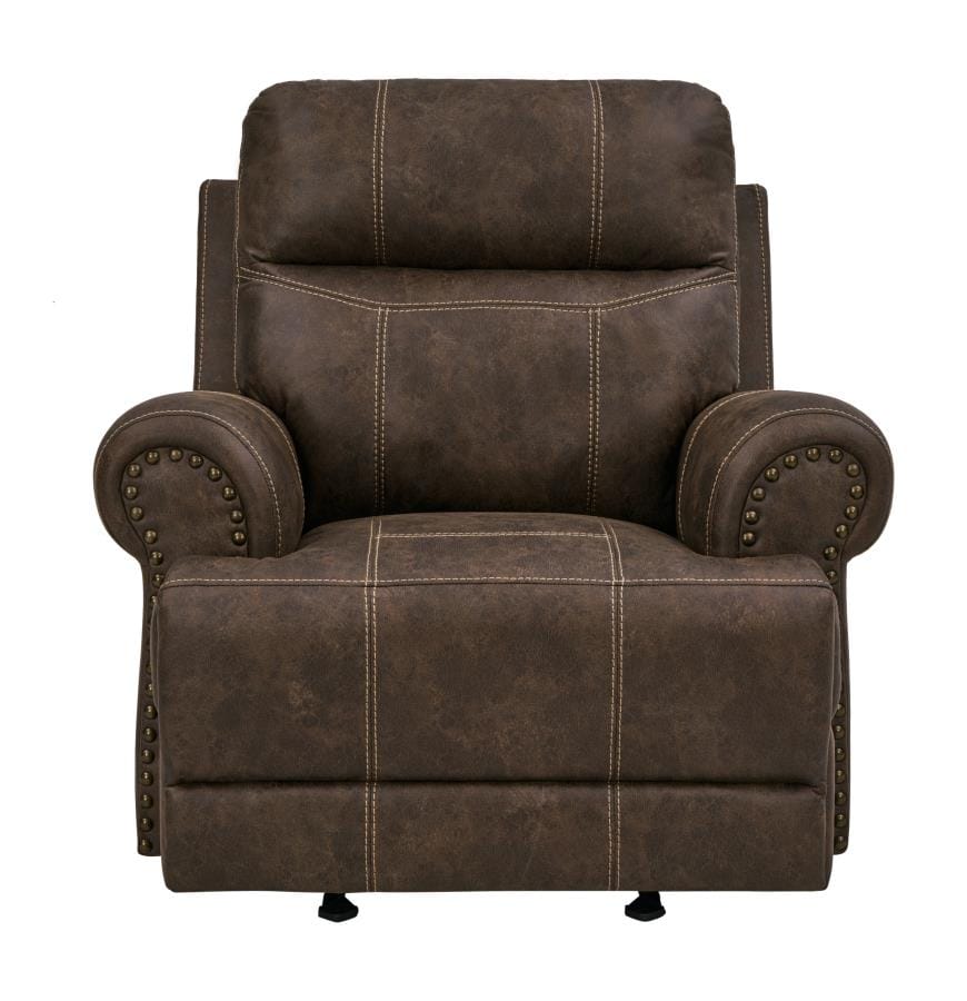Brixton Upholstered Glider Recliner Buckskin Brown