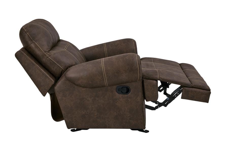 Brixton Upholstered Glider Recliner Buckskin Brown