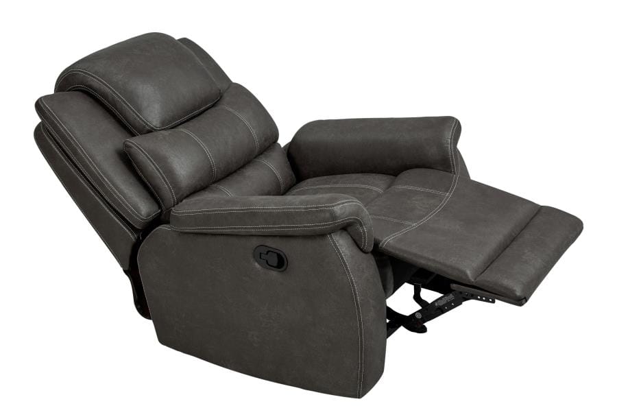 Wyatt Upholstered Glider Recliner Grey