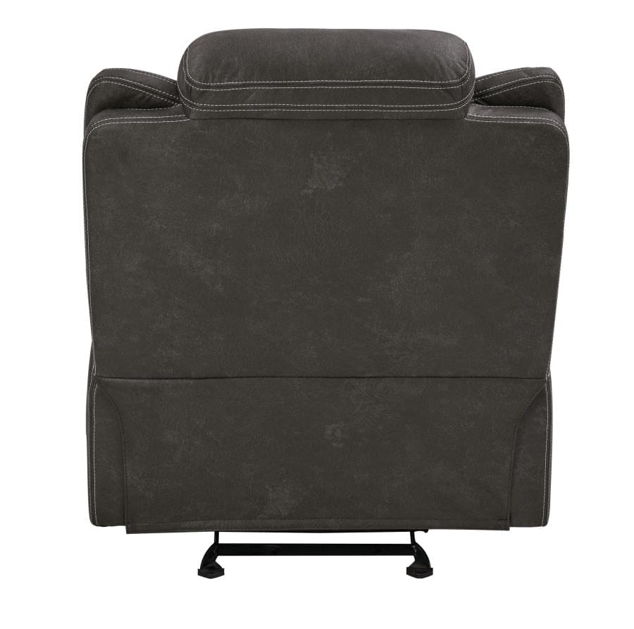 Wyatt Upholstered Glider Recliner Grey