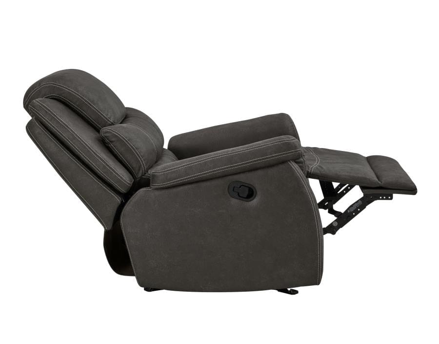 Wyatt Upholstered Glider Recliner Grey