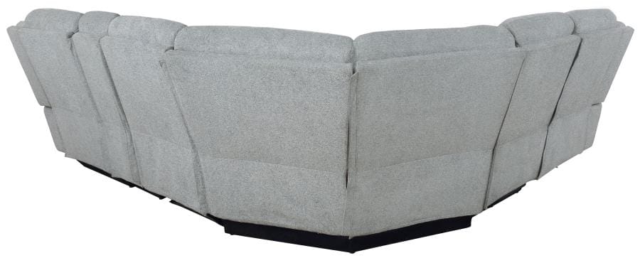 Belize 6-piece Pillow Top Arm Power Sectional Grey