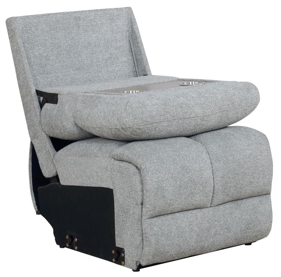 Belize 6-piece Pillow Top Arm Power Sectional Grey