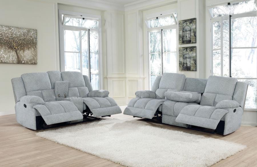 Waterbury 2-piece Pillow Top Arm Motion Living Room Set Grey