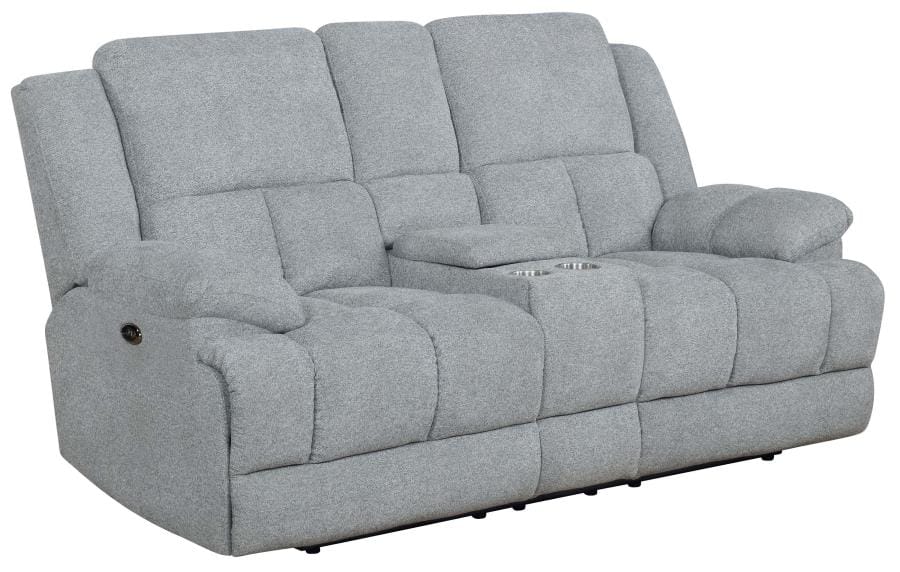 Waterbury 2-piece Pillow Top Arm Power Living Room Set Grey