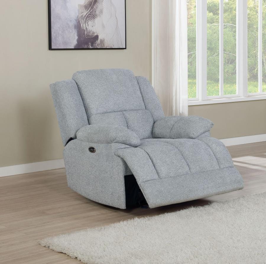 Belize Upholstered Power Glider Recliner Grey