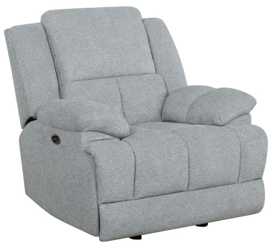 Belize Upholstered Power Glider Recliner Grey