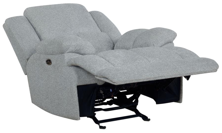 Belize Upholstered Power Glider Recliner Grey