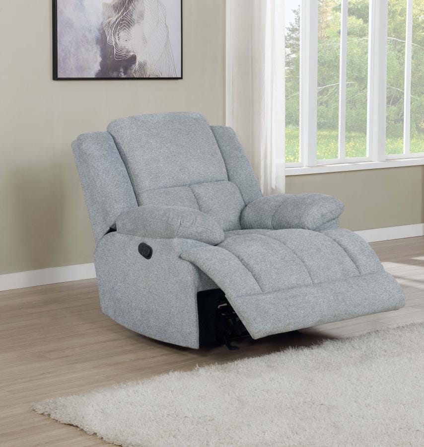 Belize Upholstered Glider Recliner Grey