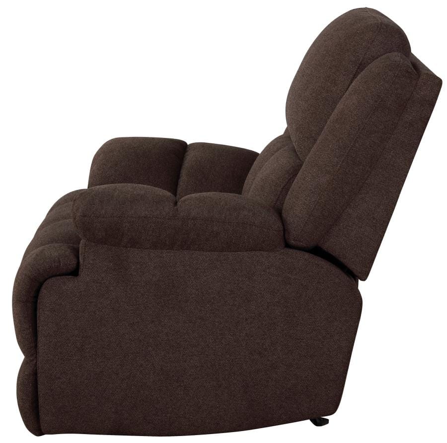 Waterbury Upholstered Glider Recliner Brown