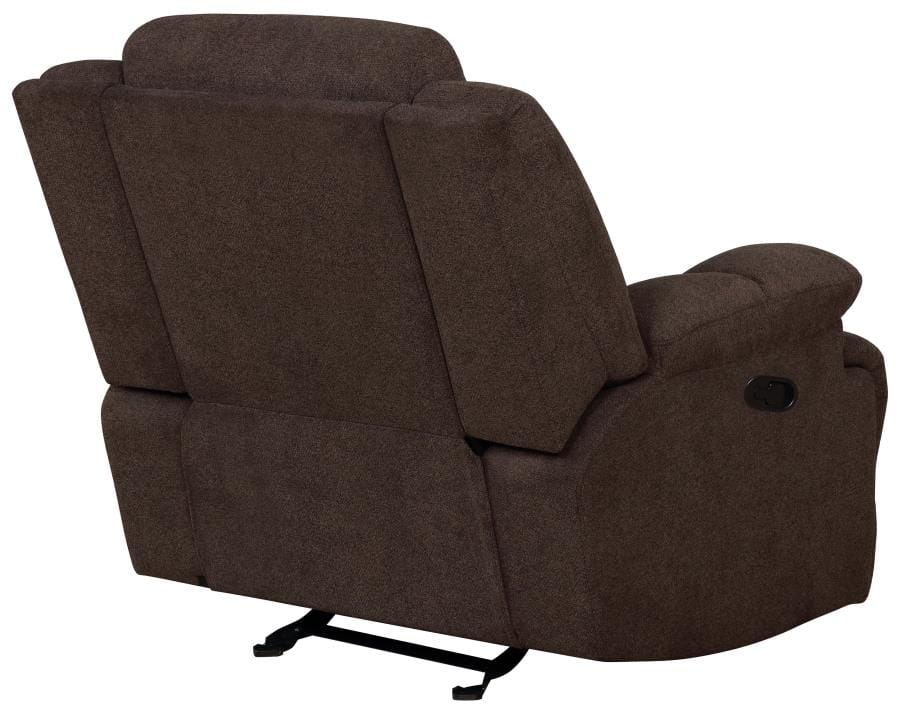Waterbury Upholstered Glider Recliner Brown