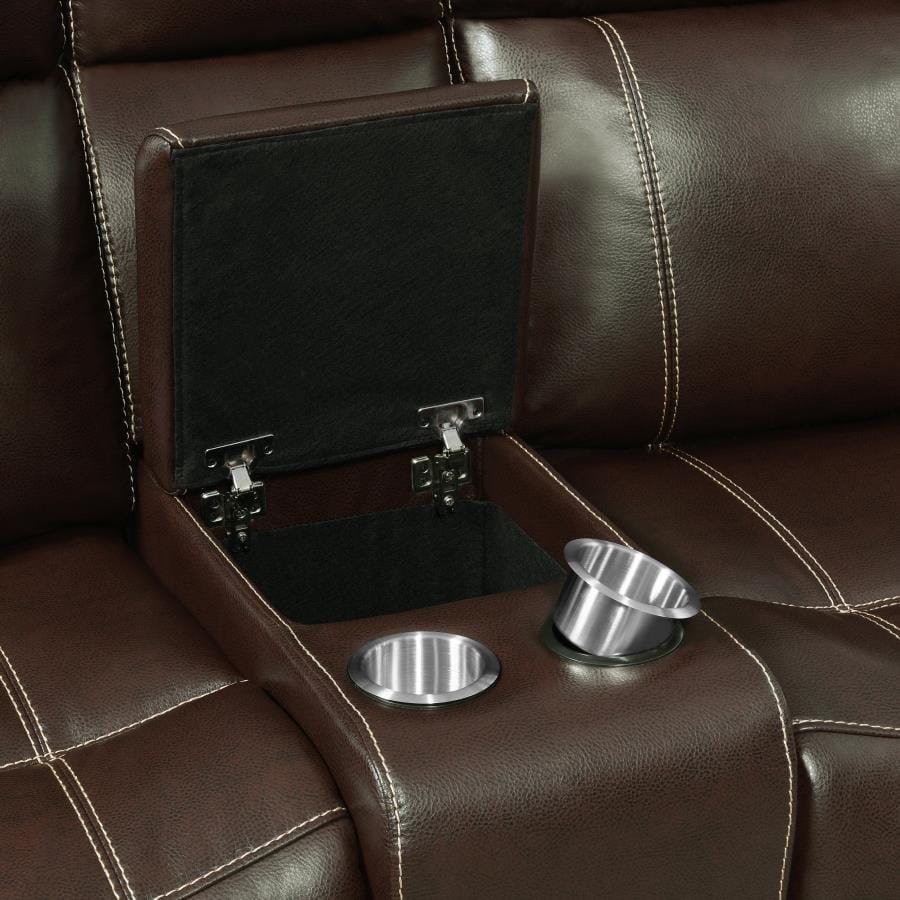 Myleene Upholstered Tufted Living Room Set Chestnut