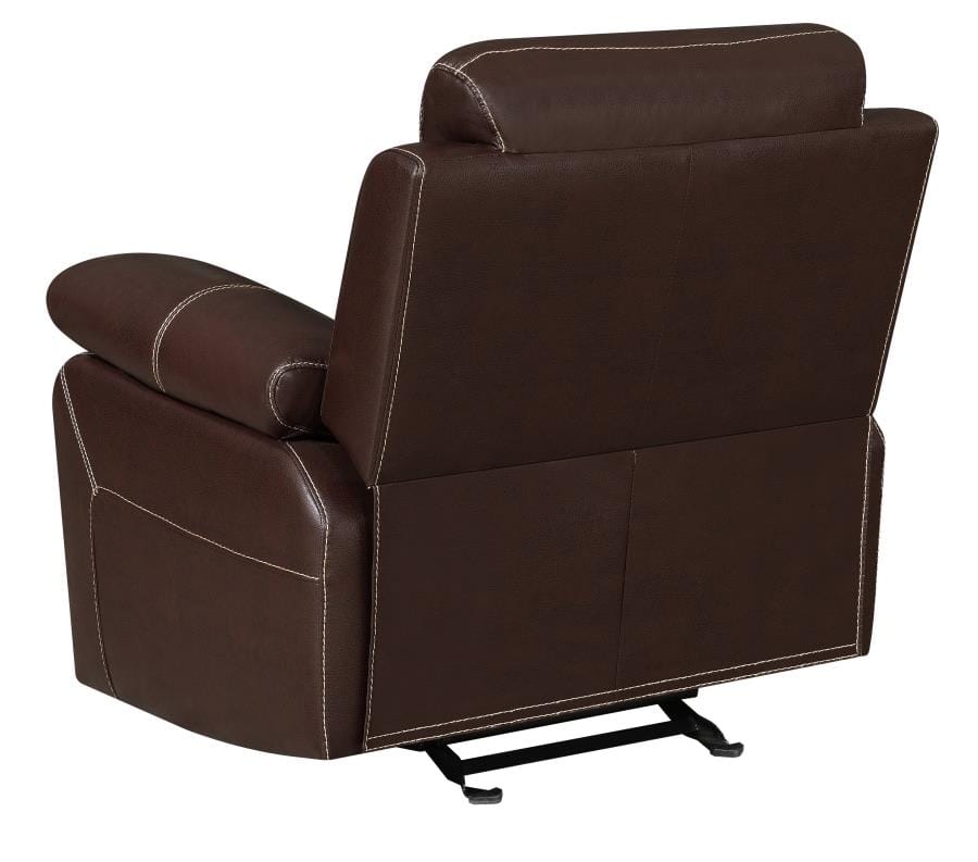Myleene Pillow Top Arm Glider Recliner Chestnut