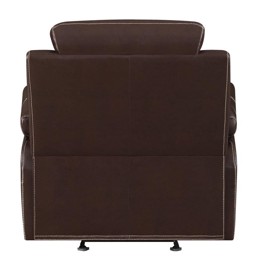 Myleene Pillow Top Arm Glider Recliner Chestnut