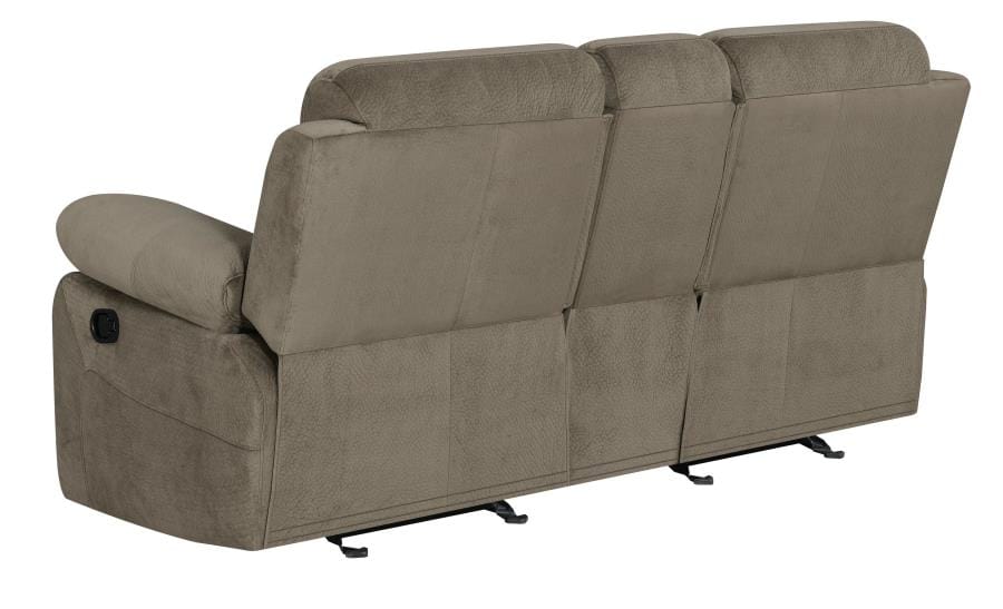 Myleene Glider Loveseat with Console Mocha