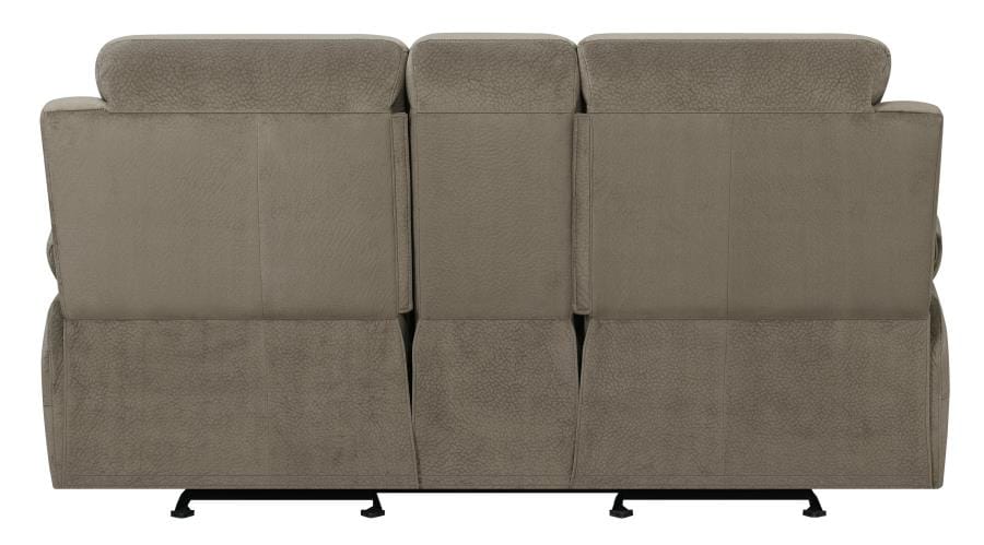 Myleene Glider Loveseat with Console Mocha