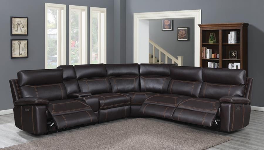 Albany 6-piece Power^2 Sectional Brown