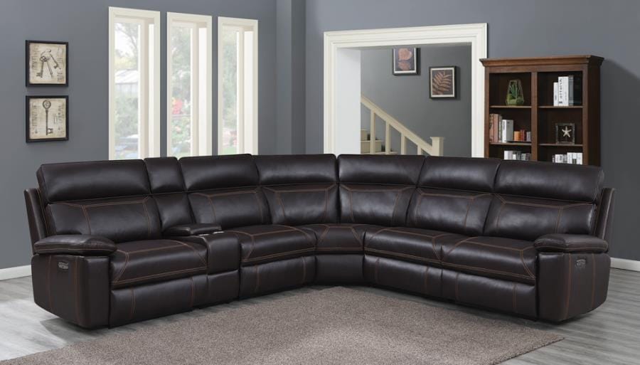 Albany 6-piece Power^2 Sectional Brown