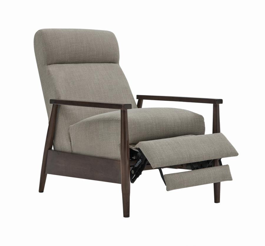 Kaylie Upholstered Push-Back Recliner Cream