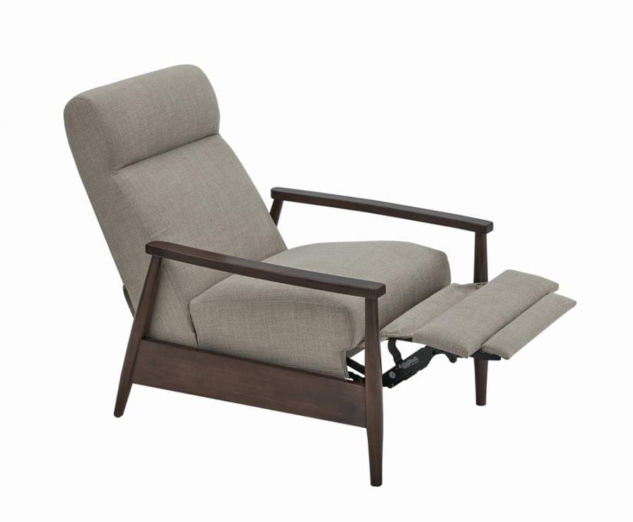 Kaylie Upholstered Push-Back Recliner Cream