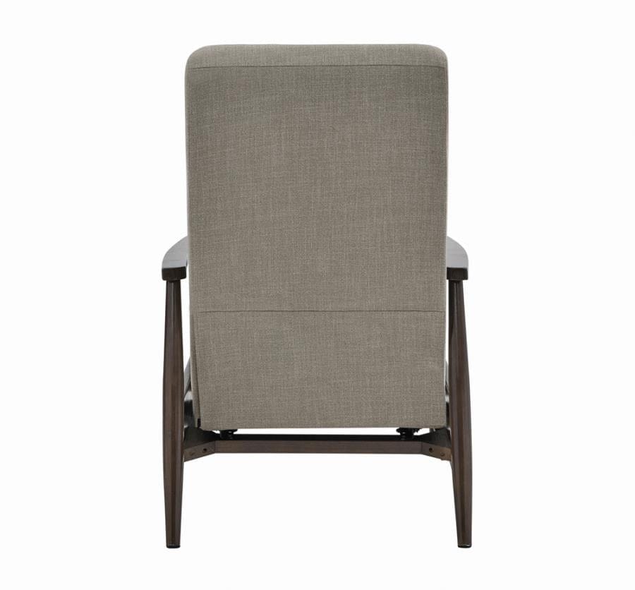 Kaylie Upholstered Push-Back Recliner Cream