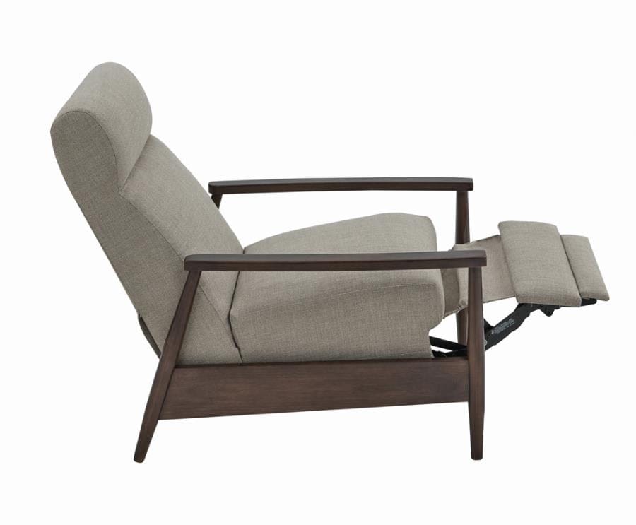 Kaylie Upholstered Push-Back Recliner Cream