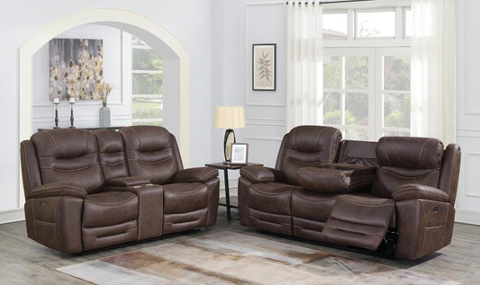 Hemer 2-piece Power^2 Living Room Set Chocolate