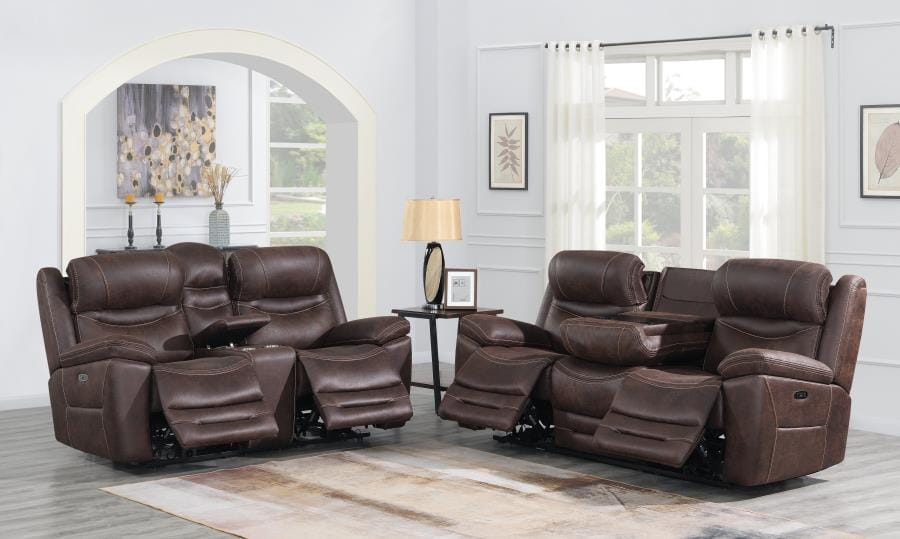 Hemer 2-piece Power^2 Living Room Set Chocolate