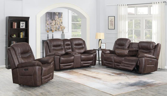 Hemer 3-piece Power^2 Living Room Set Chocolate