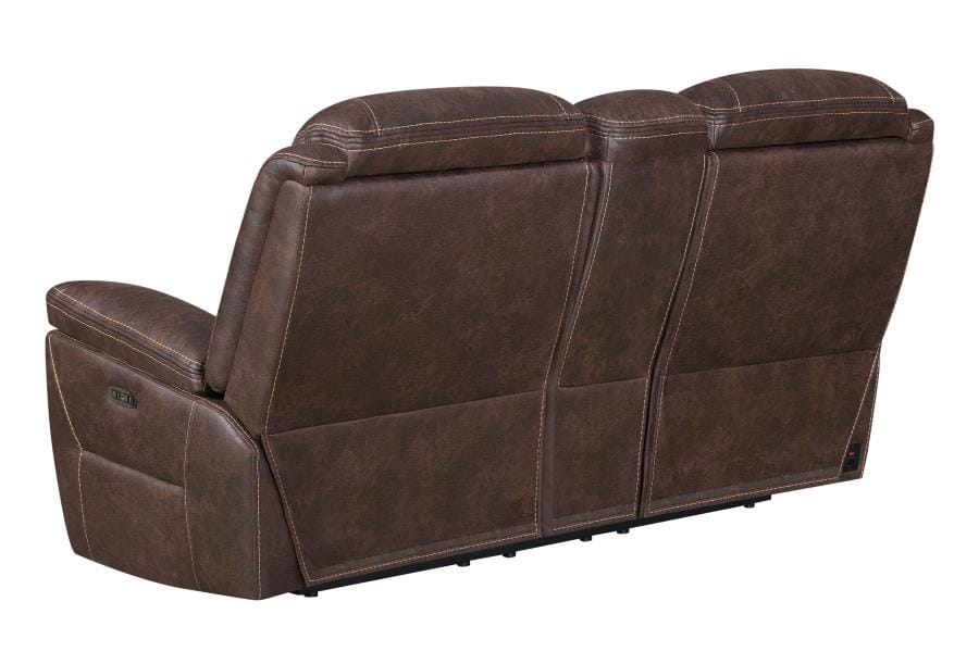 Hemer Upholstered Power^2 Loveseat Chocolate