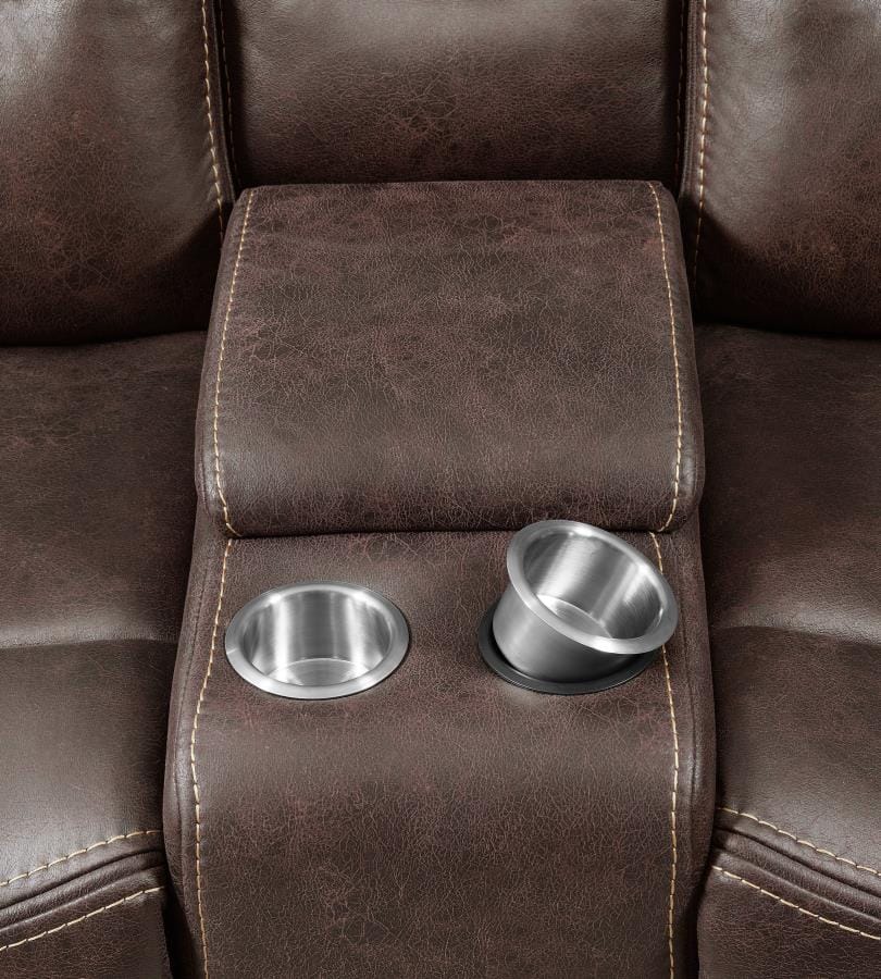 Hemer Upholstered Power^2 Loveseat Chocolate