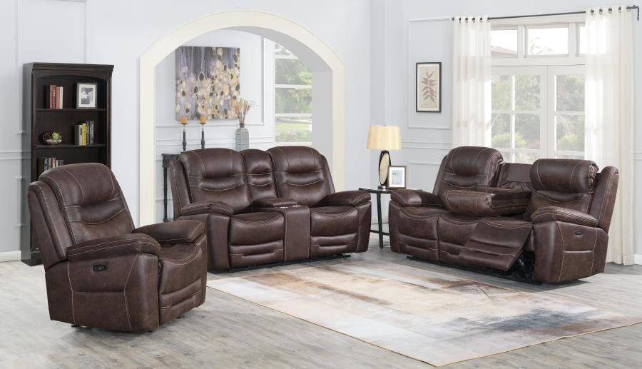 Hemer Upholstered Power^2 Loveseat Chocolate