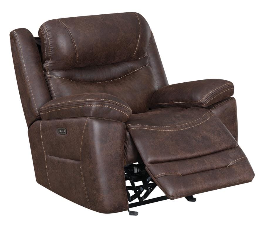 Hemer Upholstered Power^2 Recliner Chocolate