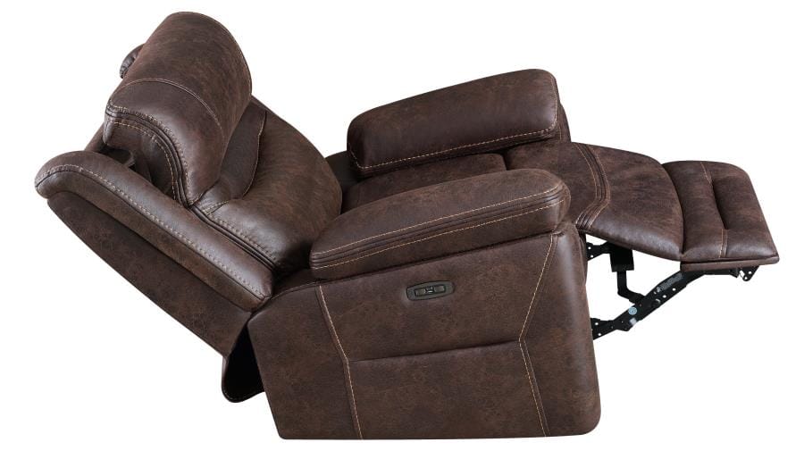 Hemer Upholstered Power^2 Recliner Chocolate