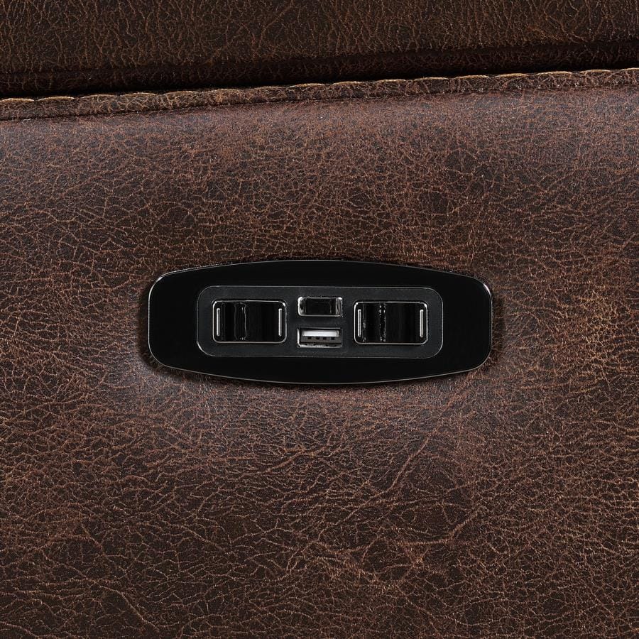 Hemer Upholstered Power^2 Recliner Chocolate