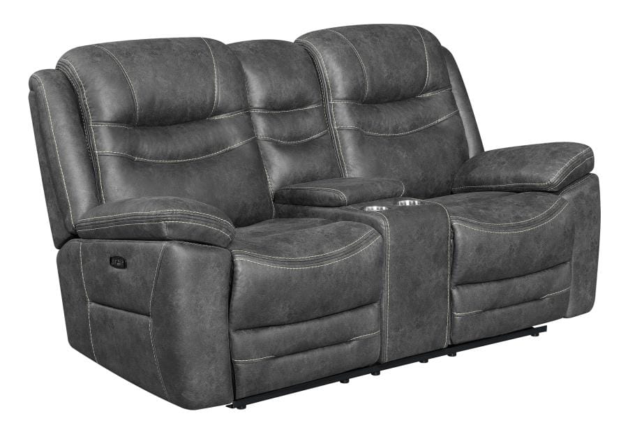 Hemer 2-piece Power^2 Living Room Set Dark Grey