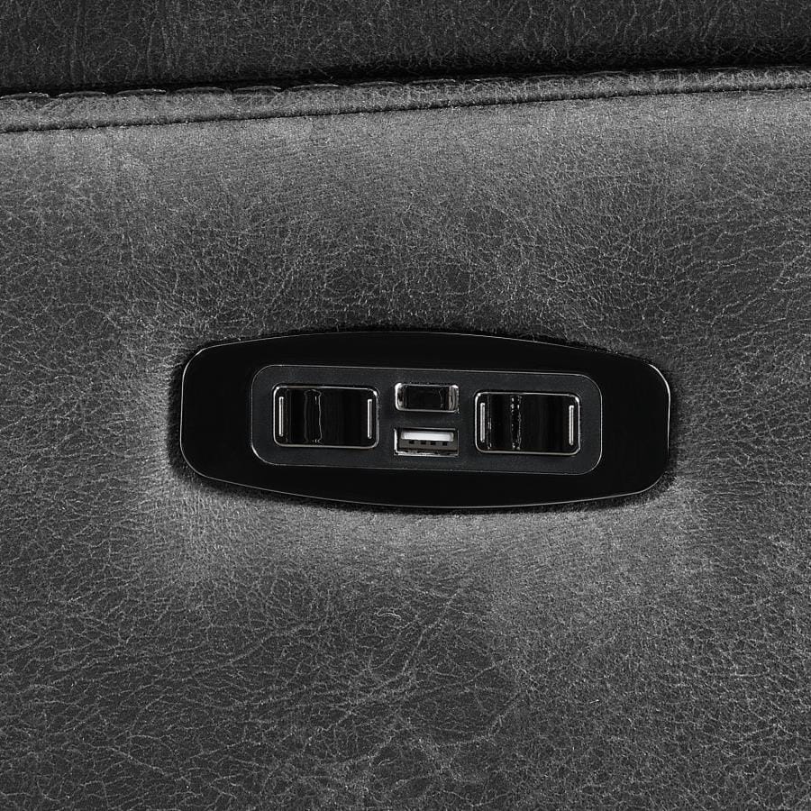 Hemer Upholstered Power^2 Sofa Dark Grey