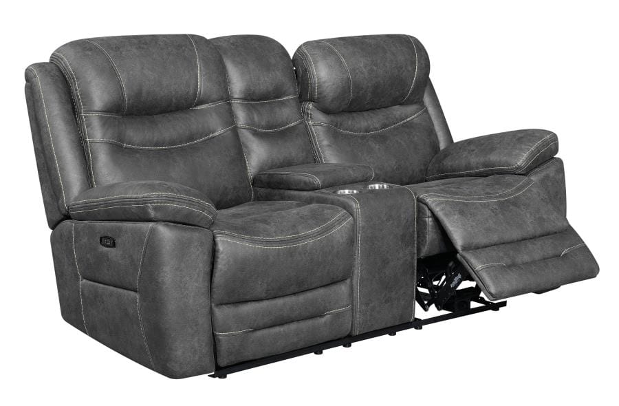 Hemer Upholstered Power^2 Loveseat Dark Grey