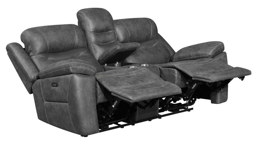 Hemer Upholstered Power^2 Loveseat Dark Grey