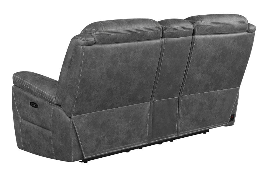 Hemer Upholstered Power^2 Loveseat Dark Grey