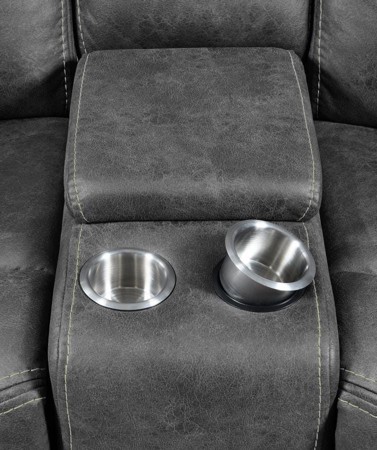 Hemer Upholstered Power^2 Loveseat Dark Grey