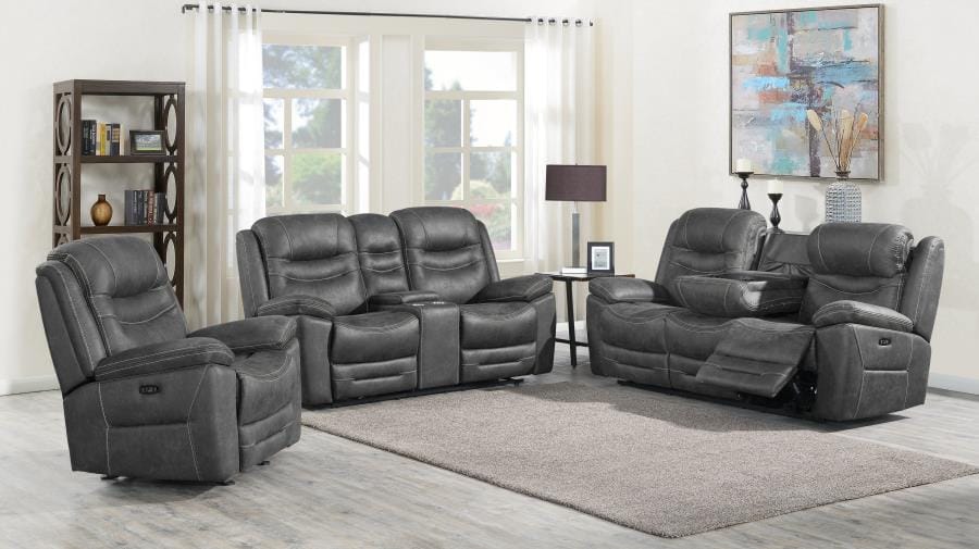 Hemer Upholstered Power^2 Loveseat Dark Grey