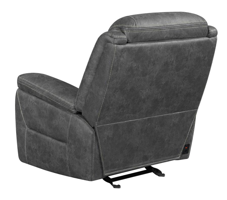 Hemer Upholstered Power^2 Recliner Dark Grey