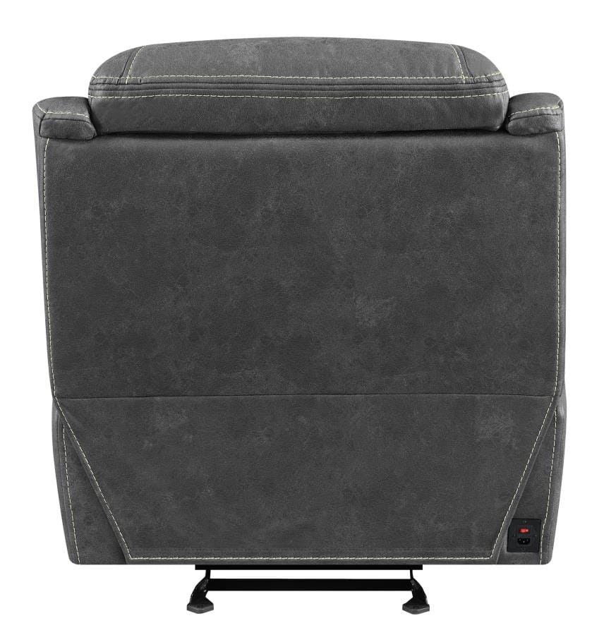 Hemer Upholstered Power^2 Recliner Dark Grey
