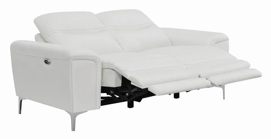 Largo Upholstered Power Loveseat White