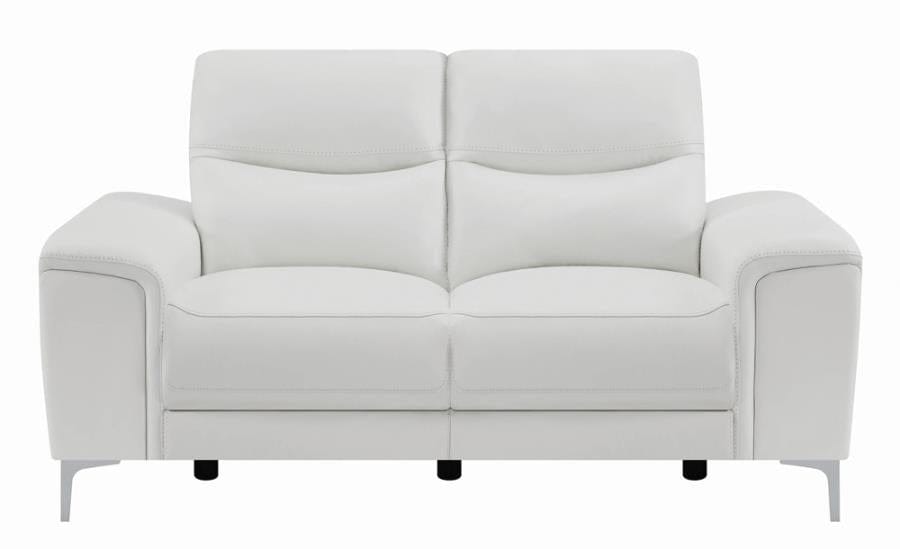Largo Upholstered Power Loveseat White