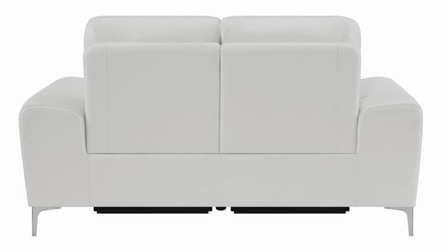 Largo Upholstered Power Loveseat White