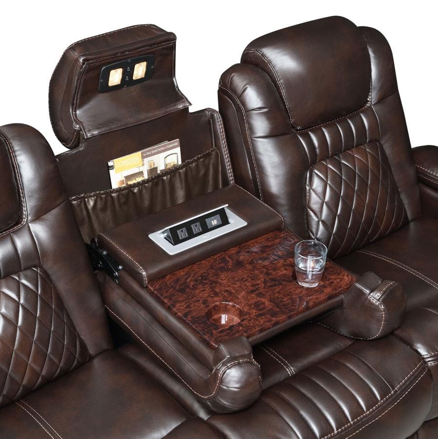 Korbach Upholstered Power^2 Sofa Espresso