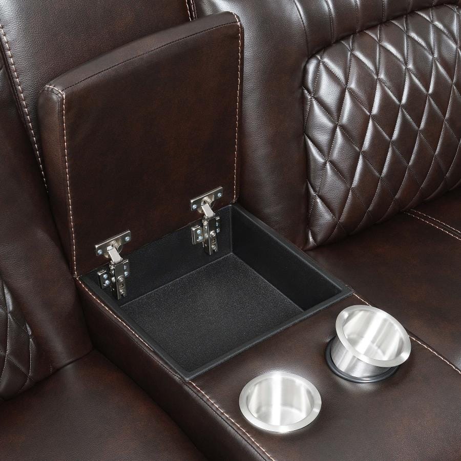Korbach Upholstered Power^2 Loveseat Espresso